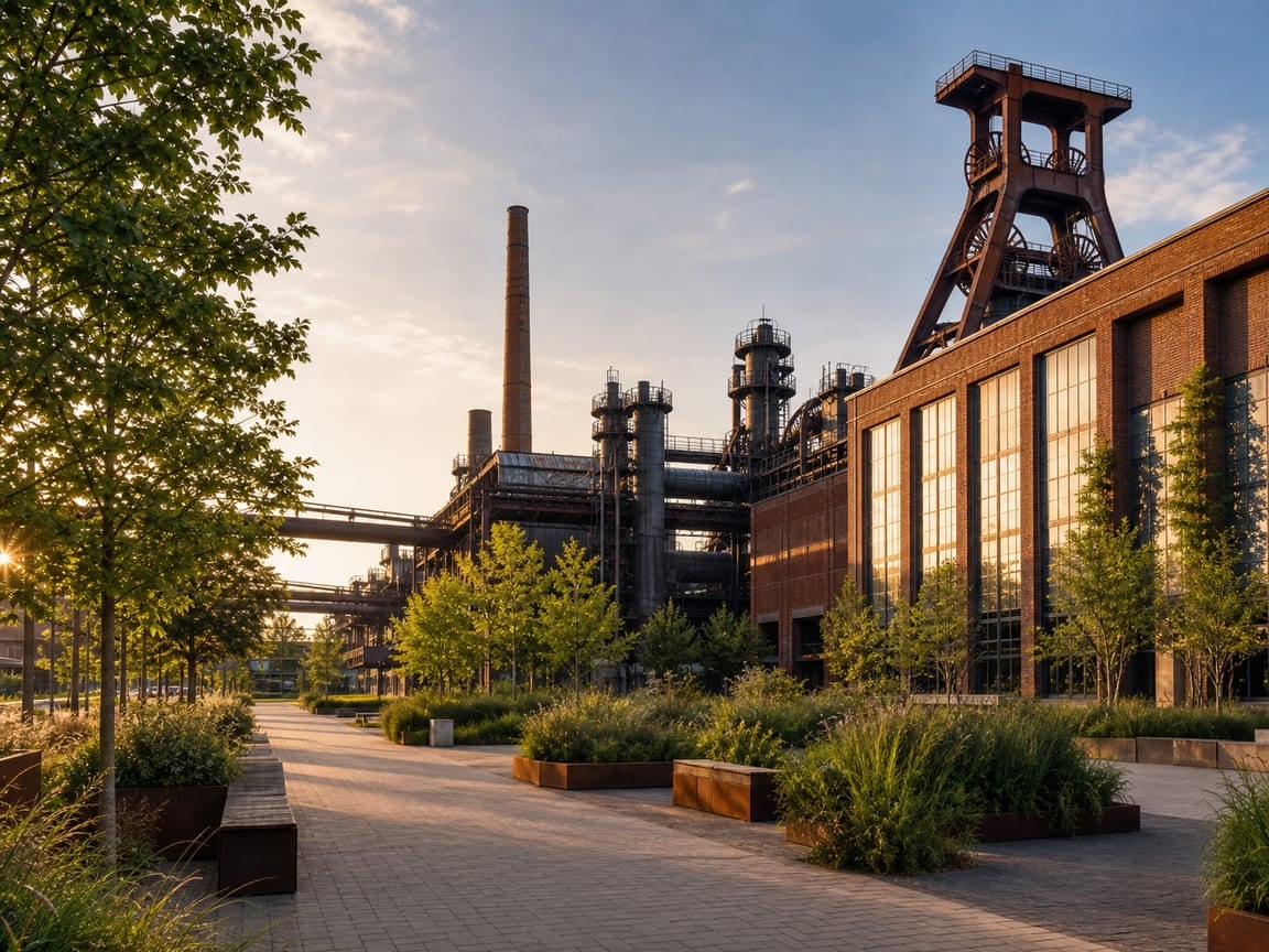 Historische Zechenarchitektur der Industriekultur im Ruhrgebiet bei Dortmund