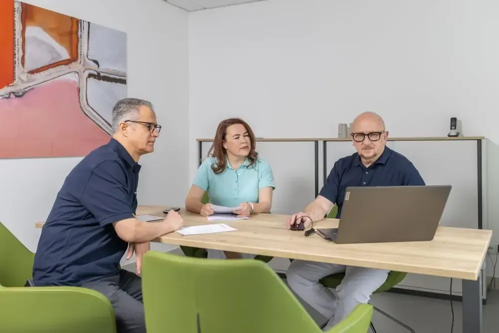 Besprechungssituation im Standort Memmingen