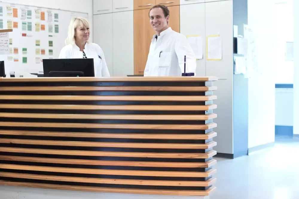 Empfangsbereich im Nephrologicum und Cardiologicum Bad Tölz Wolfratshausen