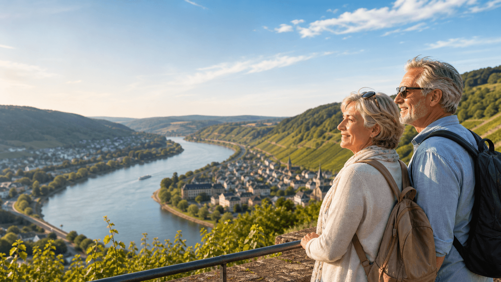 Weinberge und sanfte Hügel im Markgräflerland im Dreiländereck